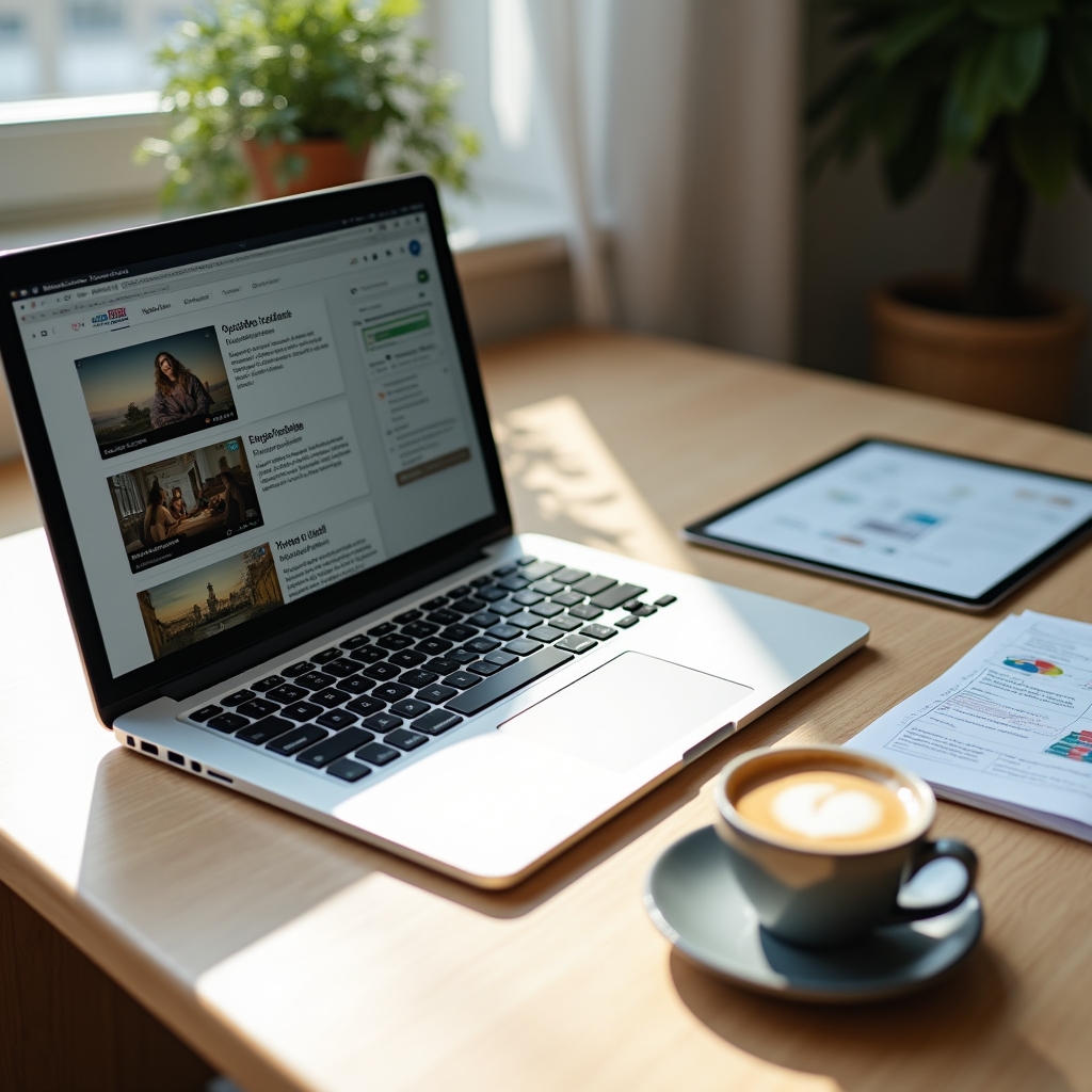 Materiali del corso aperti su laptop con template Excel visibile
