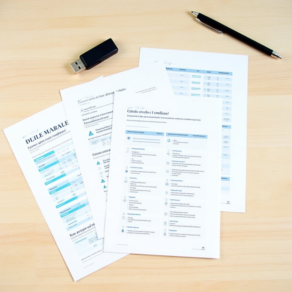 Anteprima dei template Excel e PDF scaricabili inclusi nei corsi Cintavor